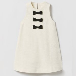 Zara Textured Bow Dress size 9 kids